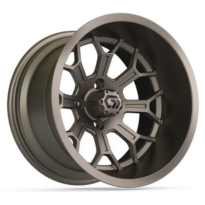GTW® Assault 15” Ultra-Wide Matte Bronze Golf Cart Wheel