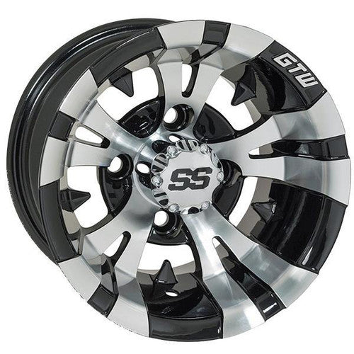 Gtw Vampire 12x7 Machined Black Wheel