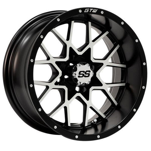 Vortex 2 Wheel, 12x7 Matte Black/Matte Machined