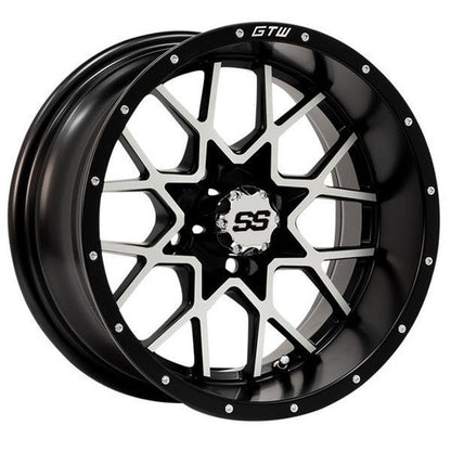 Vortex 2 Wheel, 12x7 Matte Black/Matte Machined