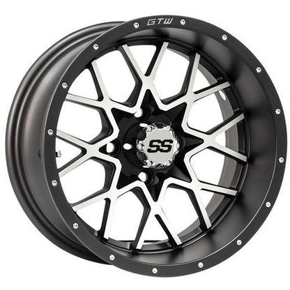 Vortex 2 Wheel, 12x7 Matte Gray/Matte Machined