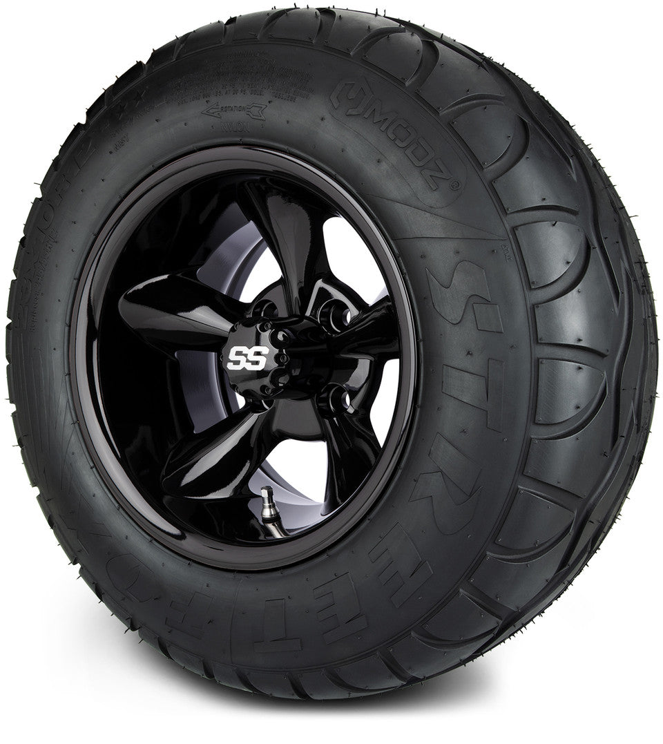 12" MODZ Godfather Glossy Black - Tire and Wheel Combo