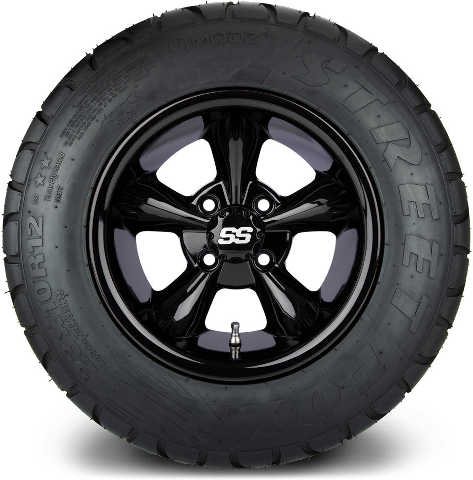 12" MODZ Godfather Glossy Black - Tire and Wheel Combo