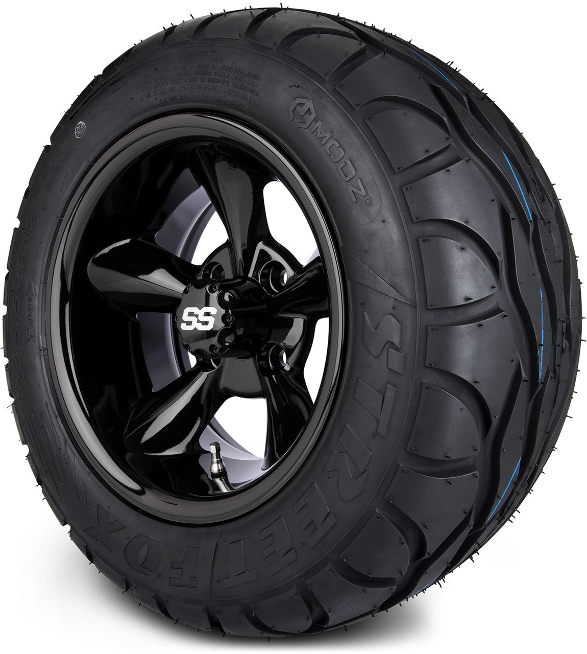 12" MODZ Godfather Glossy Black - Tire and Wheel Combo