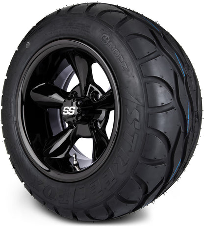 12" MODZ Godfather Glossy Black - Tire and Wheel Combo