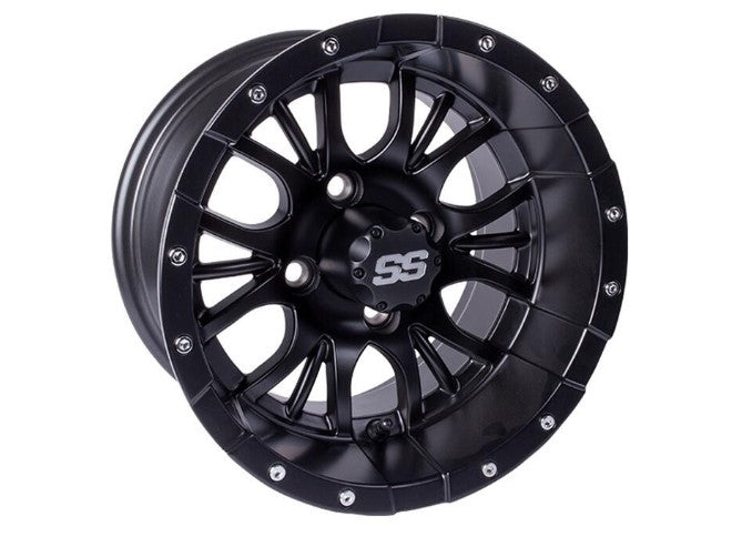 Wheel, 14X7 Diesel Matte Black w/SS Cap