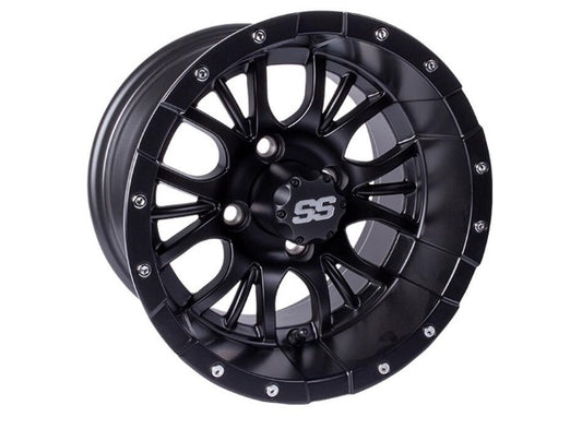 Wheel, 14X7 Diesel Matte Black w/SS Cap