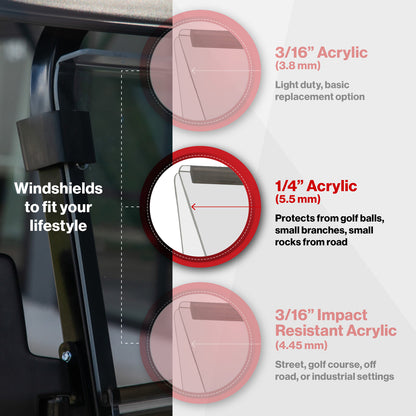 RedDot Tinted Vented Folding Windshield for DACH Apollo Electric 2025+