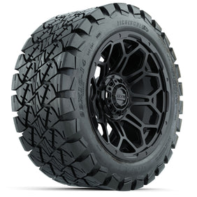 Set of (4) 14" GTW Bravo Wheels with 22x10-14 GTW Timberwolf All-Terrain Tires