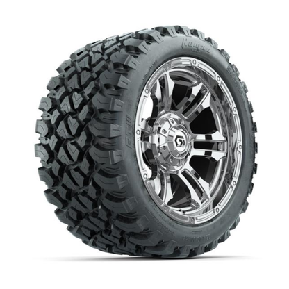 GTW Shogun Chrome 14" Wheels with 23x10-R14 Nomad All-Terrain Tires (Set of 4)