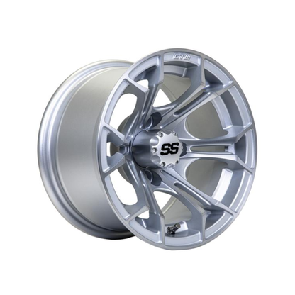 12" GTW Spyder Matte Silver with Machined Accents Wheel