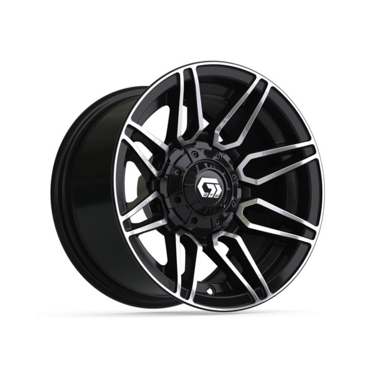12” GTW Stealth Gloss Black with Machined Accents Wheel