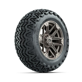 GTW® Graffiti Satin Bronze 14 in Wheels with 23x10-14 Predator All-Terrain Tires – Full Set
