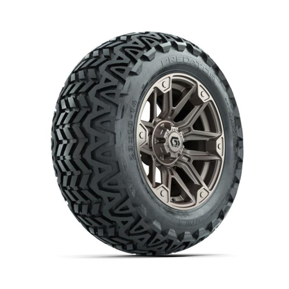 GTW® Graffiti Satin Bronze 14 in Wheels with 23x10-14 Predator All-Terrain Tires – Full Set