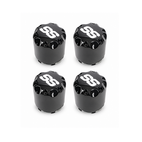 GTW® Snap-In Gloss Black SS Center Caps (Pack of 4)
