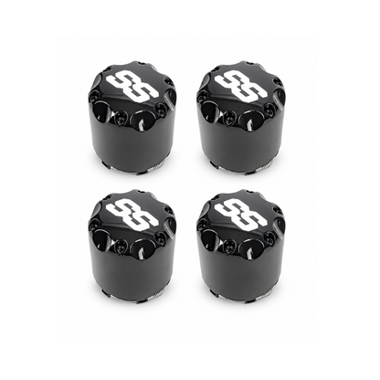 GTW® Snap-In Gloss Black SS Center Caps (Pack of 4)