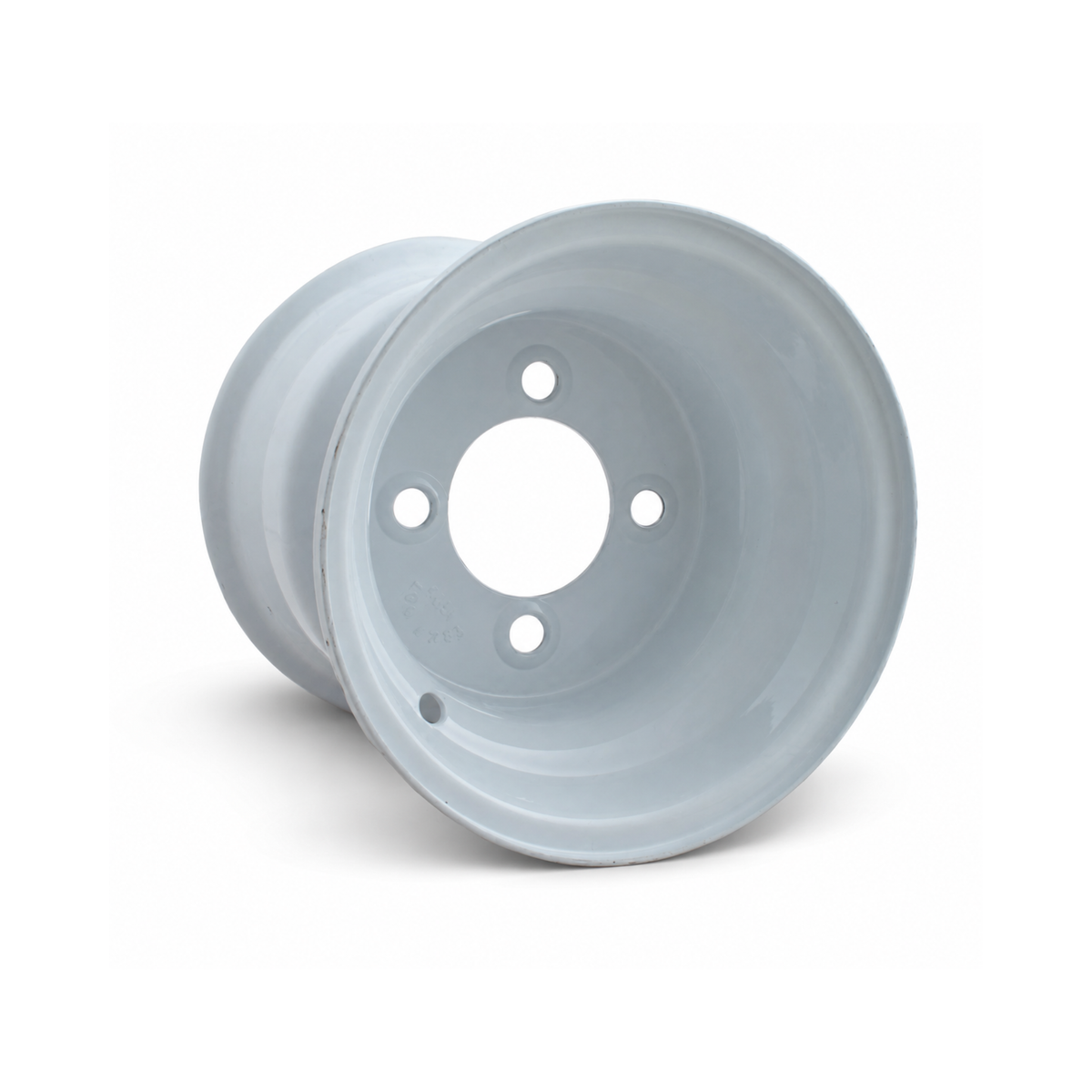 10x6 White Steel Wheel Centered