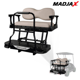 MadJax Genesis 250 Steel Rear Flip Seat Kit with Deluxe / Standard Cushions for Club Car DS, Precedent, Tempo & Onward