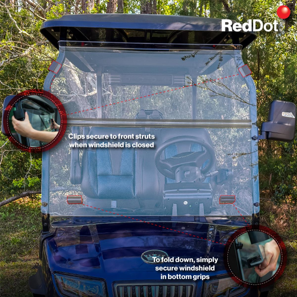 RedDot Evolution D5 Ranger & Maverick Tinted Impact Modified Folding Windshield