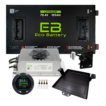 Eco Battery 70V - 105Ah Lithium Battery Bundle - Choose Cart Model