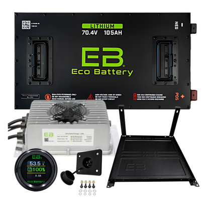 Eco Battery 70V - 105Ah Lithium Battery Bundle - Choose Cart Model