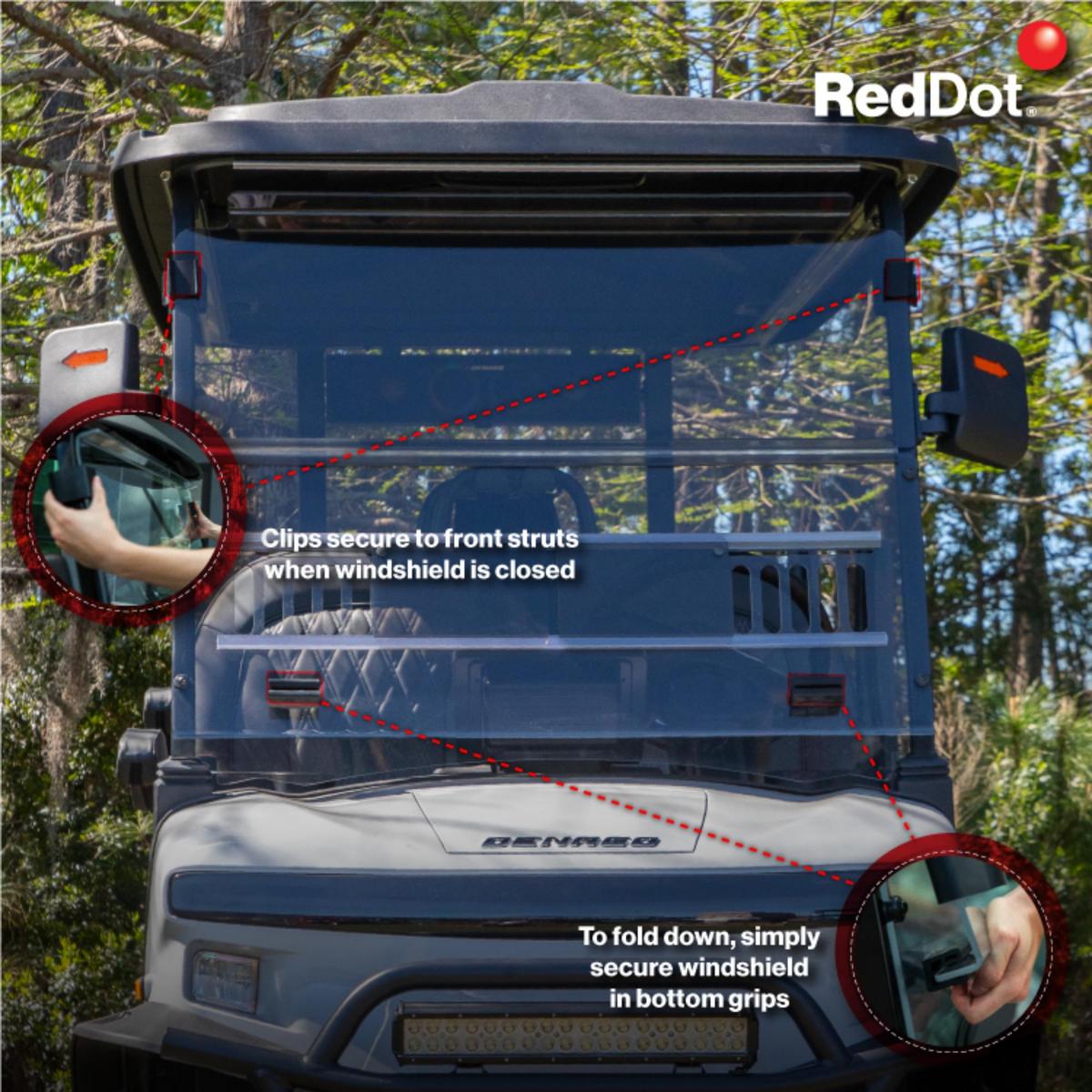 RedDot Denago Rover XL Tinted Vented Folding Windshield