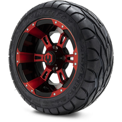 12" MODZ Ambush Red & Black - Tire and Wheel Combo