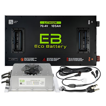 Eco Battery 70V - 105Ah Lithium Battery Bundle - Choose Cart Model