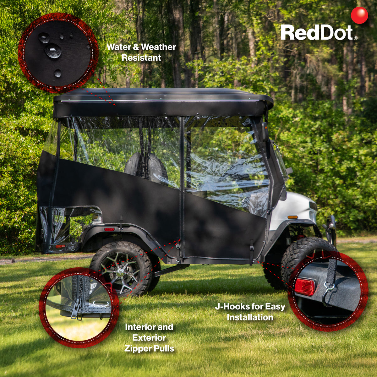 RedDot 2+2 Denago Nomad XL 3-Sided Track Style Enclosure & Valance - Black
