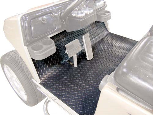 Club Car Precedent Diamond Plate Black Floor Cover