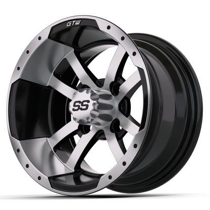 GTW Storm Trooper 12x7 Machined Black Wheel