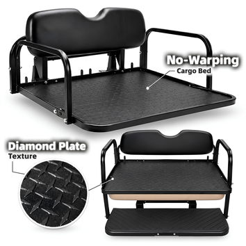 GTW Mach3 Rear Flip Seat for Club Car Precedent, Tempo & Onward