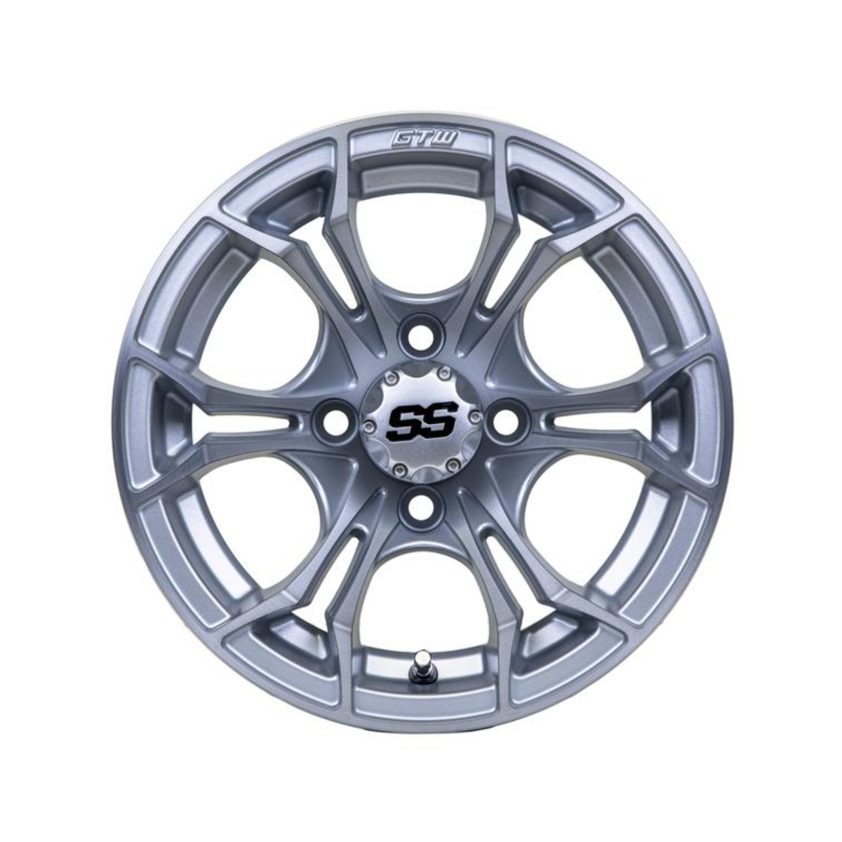 12" GTW Spyder Matte Silver with Machined Accents Wheel