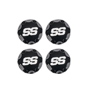 GTW® Snap-In Gloss Black SS Center Caps (Pack of 4)