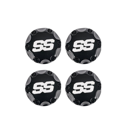 GTW® Snap-In Gloss Black SS Center Caps (Pack of 4)