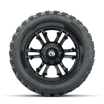 GTW Shogun Gloss Black 14" Wheels with 23x10-R14 Nomad All-Terrain Tires (Set of 4)