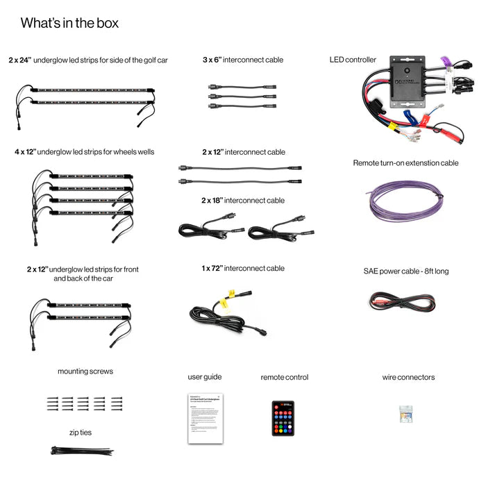 Extreme Strips 2/4 Seater LED + Controller - 8 LED Strips By EcoXGear