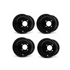 SGC 8” Steel Wheel – Black / STEELENG 18”x8.5”-8” GECKO Street Tire (White Letter Version)