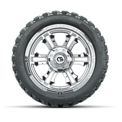 GTW Shogun Chrome 14" Wheels with 23x10-R14 Nomad All-Terrain Tires (Set of 4)