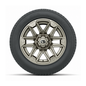 GTW® Graffiti Satin Bronze 14x7 Wheels with 225/50-R14 Fusion STR DOT-Approved Street Tires – Full Set