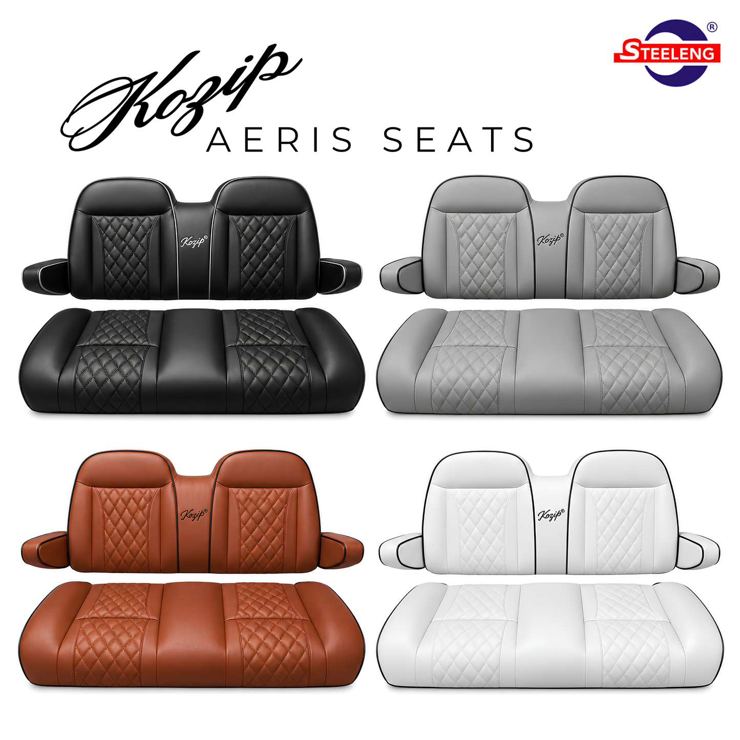 Kozip Aeris Front Seat Cushion Set – Club Car Precedent / Tempo / Onward
