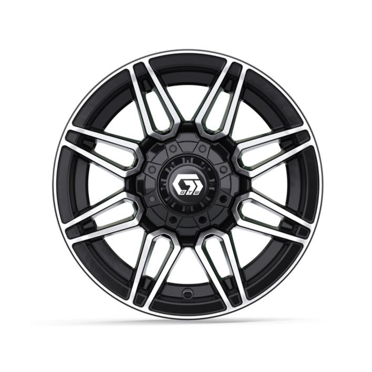 12” GTW Stealth Gloss Black with Machined Accents Wheel