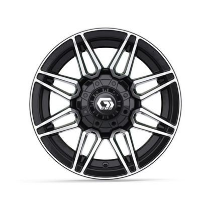 12” GTW Stealth Gloss Black with Machined Accents Wheel
