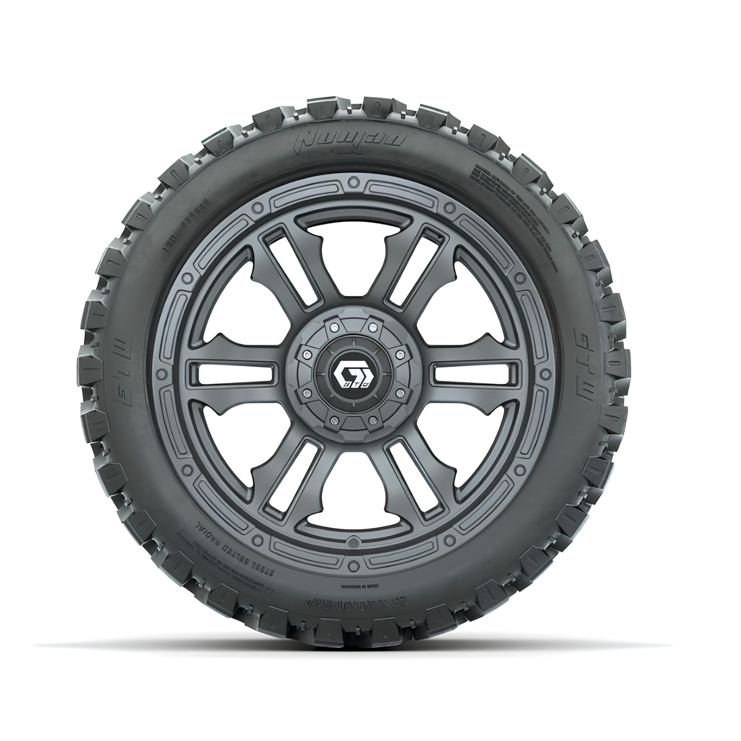 GTW Shogun Gunmetal 14" Wheels with 23x10-R14 Nomad All-Terrain Tires (Set of 4)