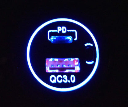 Universal USB/USB-C Fast Charger Socket