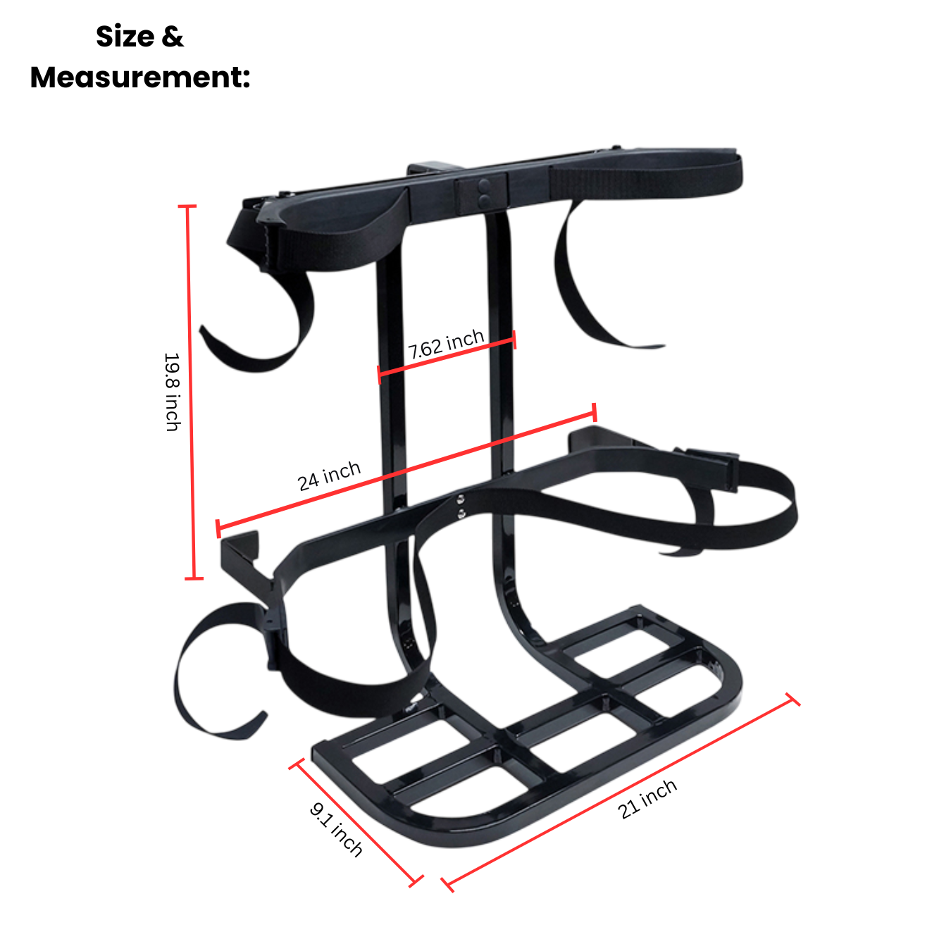 Dual Golf Bag Attachment for Club Car Onward, RHOX 500, DoubleTake Max 5, Madjax G250