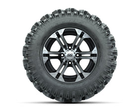 12 GTW Specter Black and Machined Wheels with 23 Raptor Mud Tires  Set of 4
