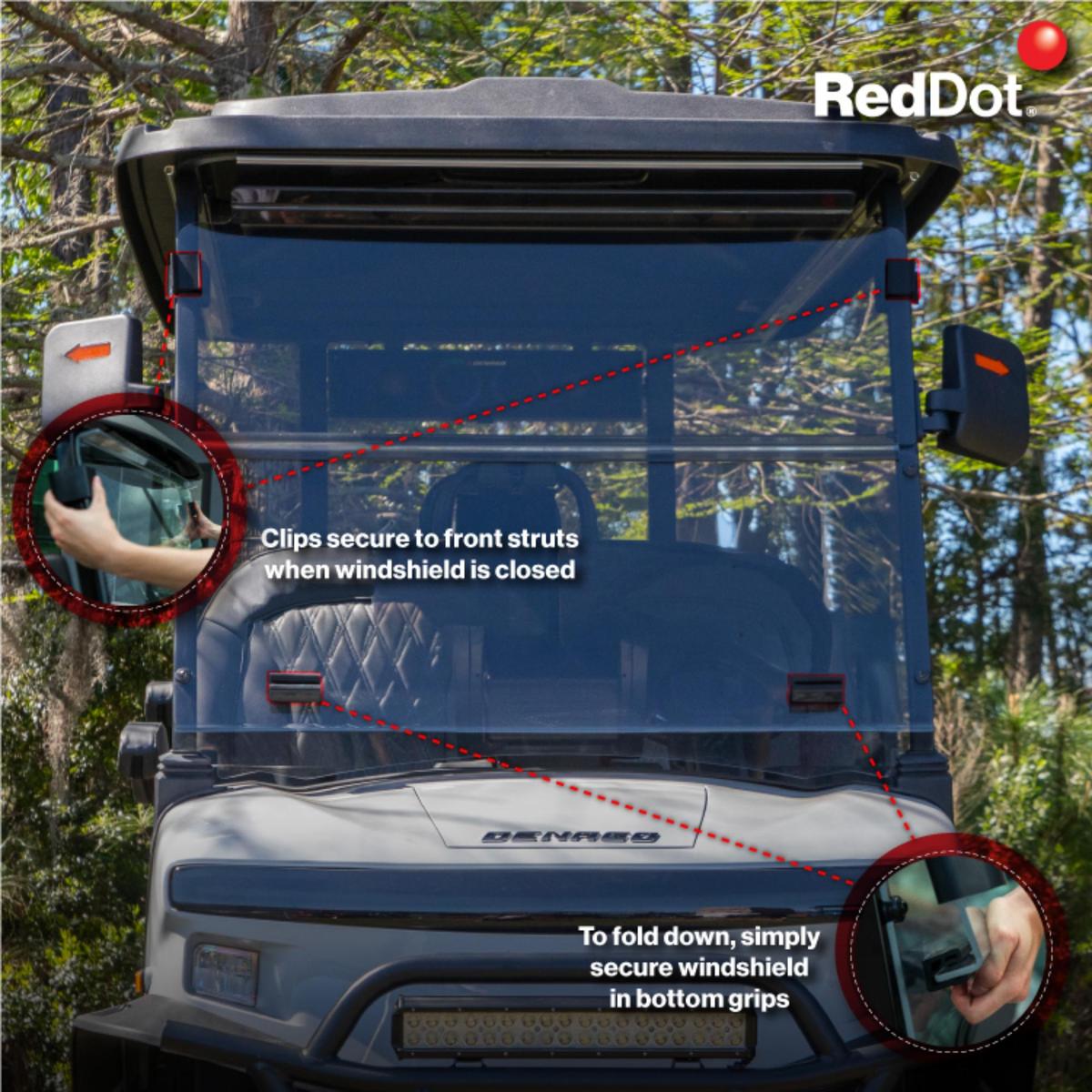 RedDot Denago Rover XL Clear DOT Folding Windshield