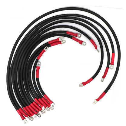 2 Gauge Cable Set For Club Car W/ 8 Volt Batteries