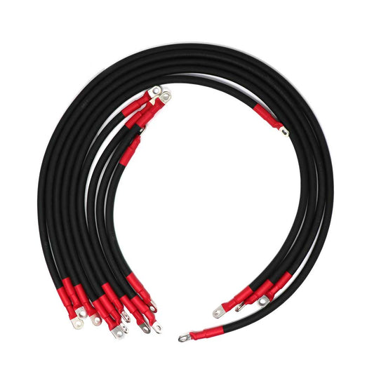 2 Gauge Cable Set For Club Car W/ 12 Volt Batteries